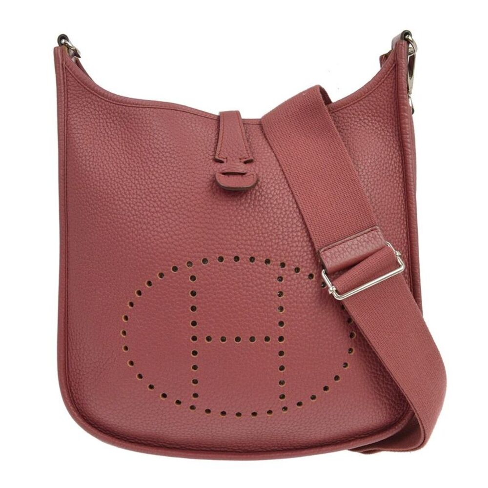 Hermes Evelyne Bag Gen Iii Clemence Burgundy Leather Shoulder Bag Bag